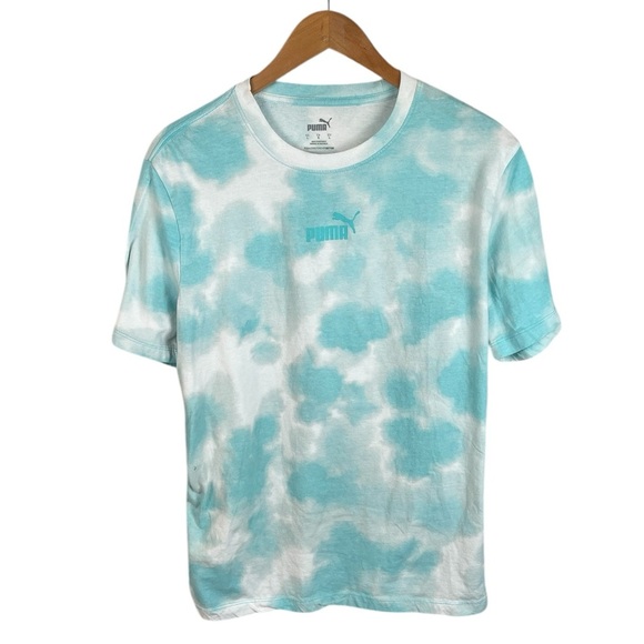 TS1128 Men’s PUMA lifestyle Brand Cloud Tie Dye Crewneck T Shirt L - Picture 1 of 4